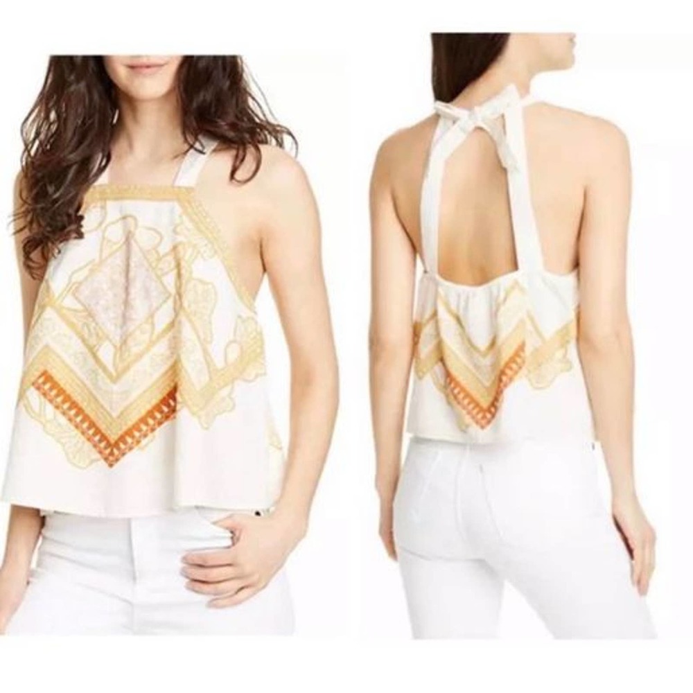 NWT Free People Cool Cabana Embroidered White Top Size Medium